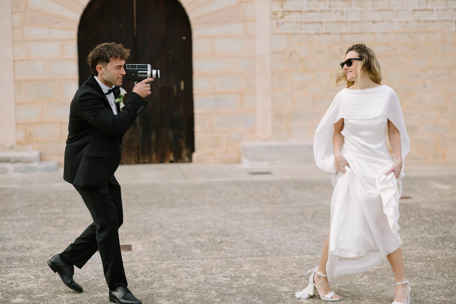 Real wedding moment filmed in Mallorca