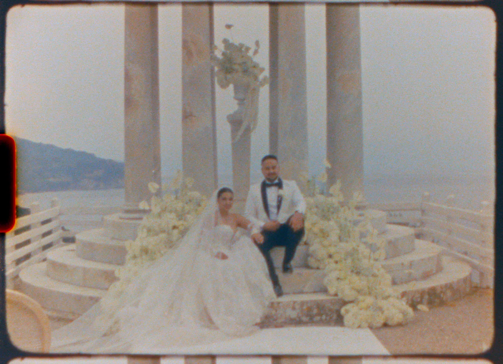 Super 8 wedding film still in Mallorca